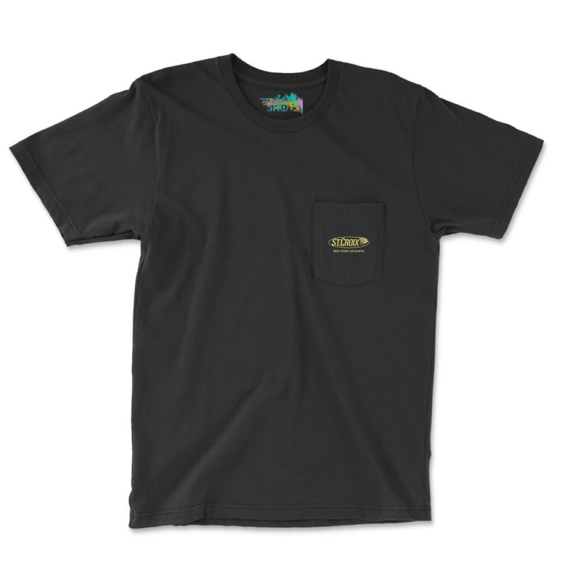 St Croix Rods Pocket T-shirt By Cm-arts - Artistshot