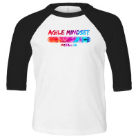 Scrum Agile Mindset Installed Project Management Toddler 3/4 Sleeve Tee | Artistshot