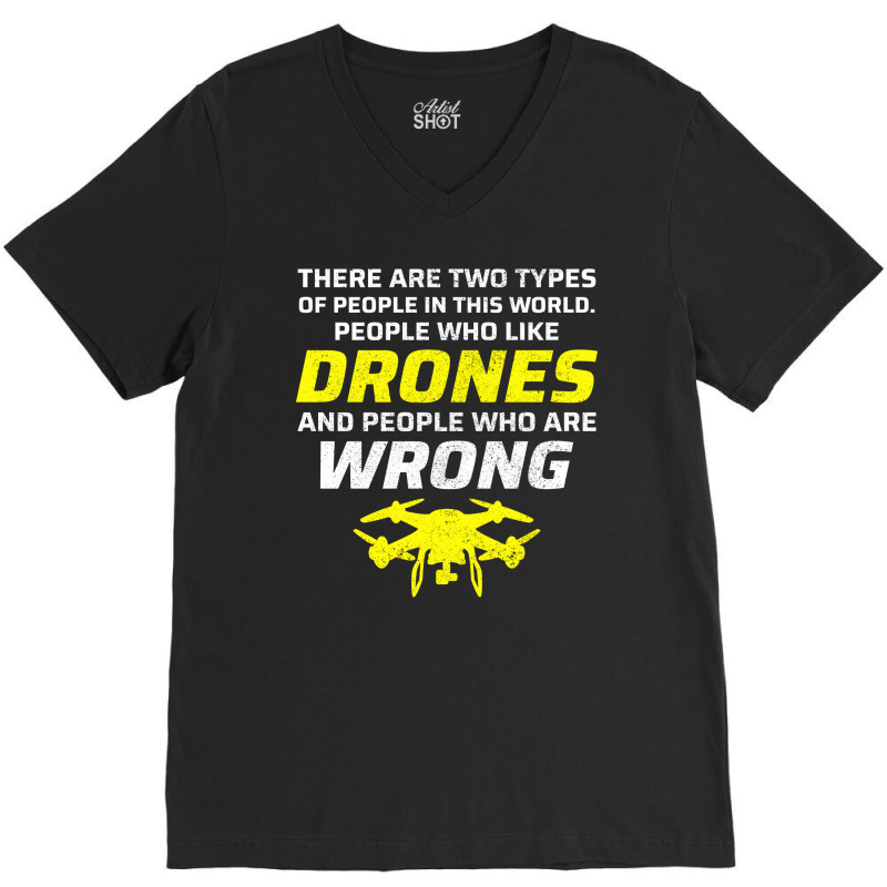 Fpv Drone Racing Quadcopters Rc Pilot Aerial Sports V-Neck Tee by Tasteful Tees | Artistshot