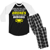 Fpv Drone Racing Quadcopters Rc Pilot Aerial Sports Men's 3/4 Sleeve Pajama Set | Artistshot