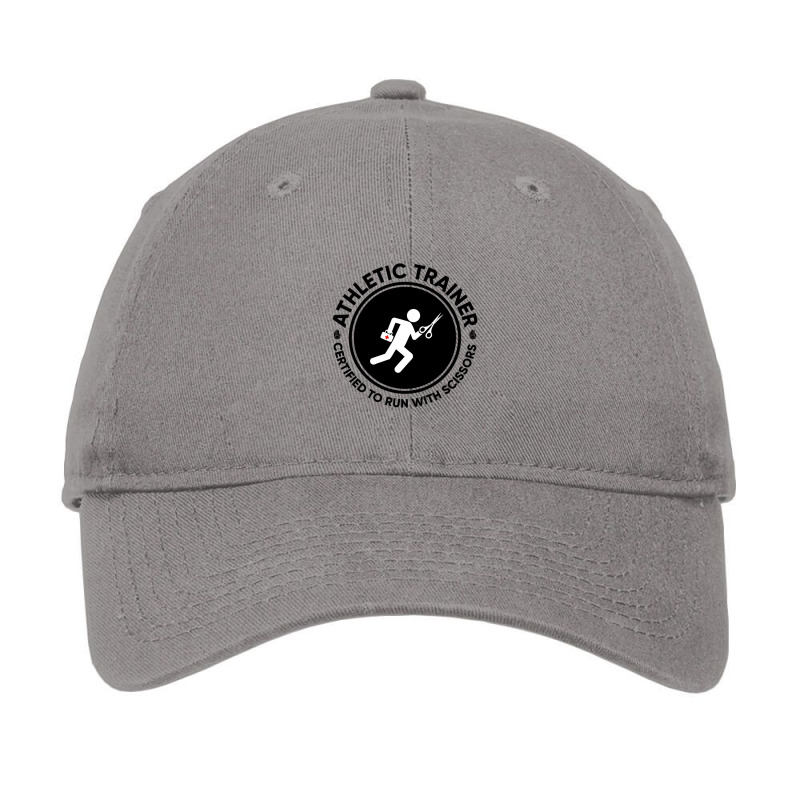 Athletic Trainer Certified To Run With Scissors Adjustable Cap | Artistshot