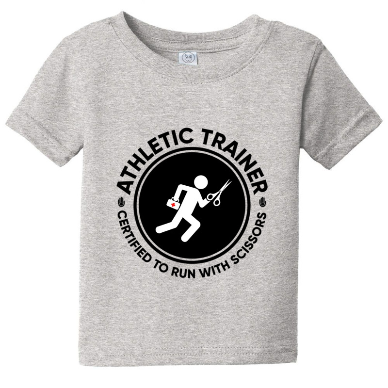 Athletic Trainer Certified To Run With Scissors Baby Tee | Artistshot