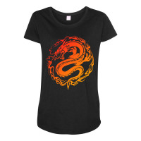 Red Dragon Maternity Scoop Neck T-shirt | Artistshot