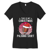 Football This Is My Christmas Pajama Football Xmas Pjs Sports 96 Women's V-neck T-shirt | Artistshot