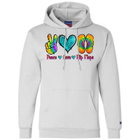 Peace Love Flips Flops Champion Hoodie | Artistshot