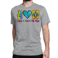 Peace Love Flips Flops Classic T-shirt | Artistshot