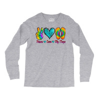 Peace Love Flips Flops Long Sleeve Shirts | Artistshot