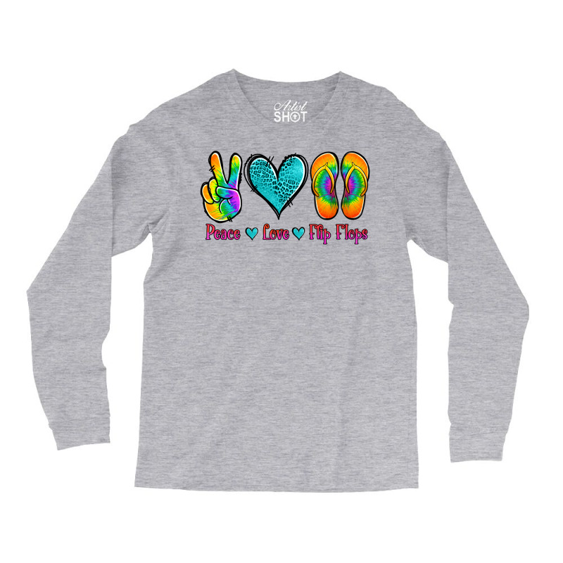 Peace Love Flips Flops Long Sleeve Shirts | Artistshot