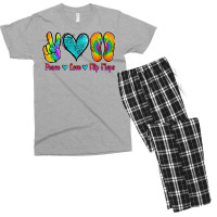 Peace Love Flips Flops Men's T-shirt Pajama Set | Artistshot