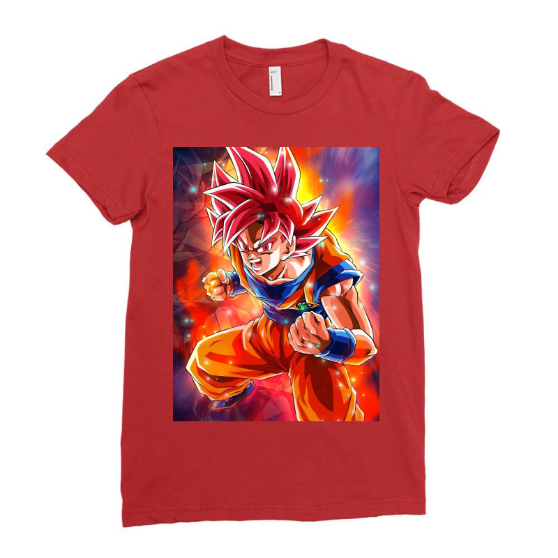 Goku Anime Ladies Fitted T-Shirt by fishd47 | Artistshot