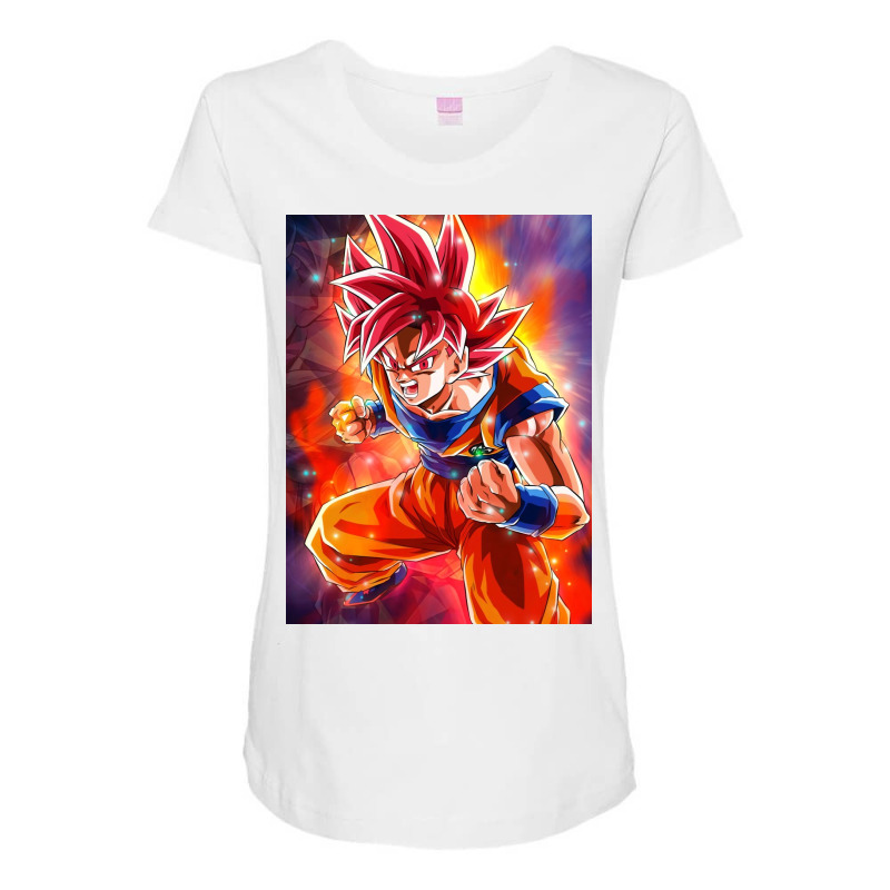 Goku Anime Maternity Scoop Neck T-shirt by fishd47 | Artistshot