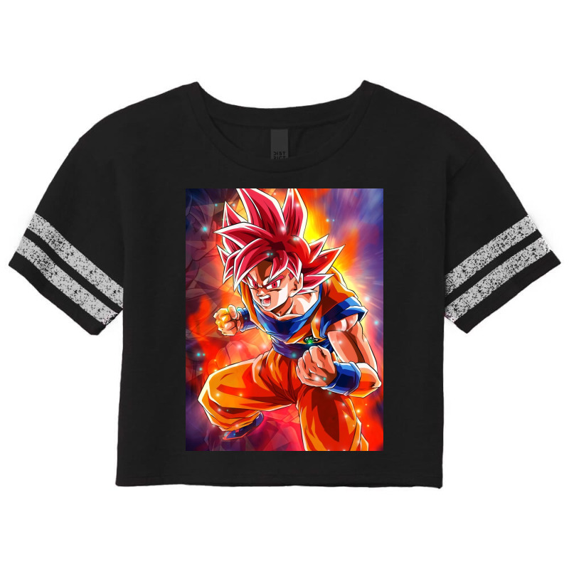 Goku Anime Scorecard Crop Tee by fishd47 | Artistshot