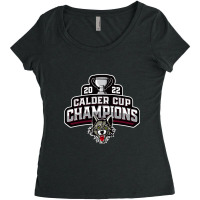 Chicago Wolves 2122 Calder Cup Champs Women's Triblend Scoop T-shirt | Artistshot