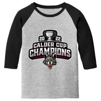 Chicago Wolves 2122 Calder Cup Champs Youth 3/4 Sleeve | Artistshot