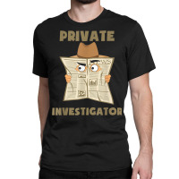 Private Investigator Spying Through Newspaper Secret Eye T Shirt Classic T-shirt | Artistshot