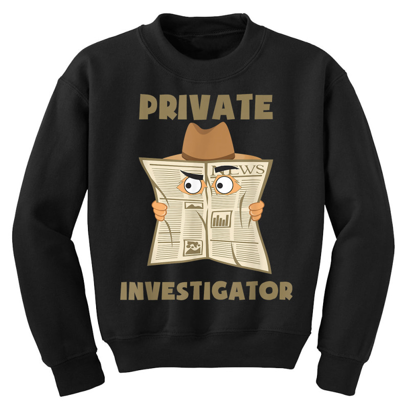 Private Investigator Spying Through Newspaper Secret Eye T Shirt Youth Sweatshirt by harmanyuan | Artistshot