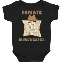 Private Investigator Spying Through Newspaper Secret Eye T Shirt Baby Bodysuit | Artistshot