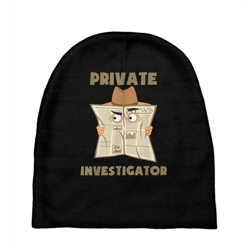 Private Investigator Spying Through Newspaper Secret Eye T Shirt Baby Beanies by harmanyuan | Artistshot