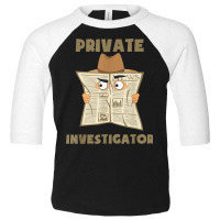 Private Investigator Spying Through Newspaper Secret Eye T Shirt Toddler 3/4 Sleeve Tee | Artistshot