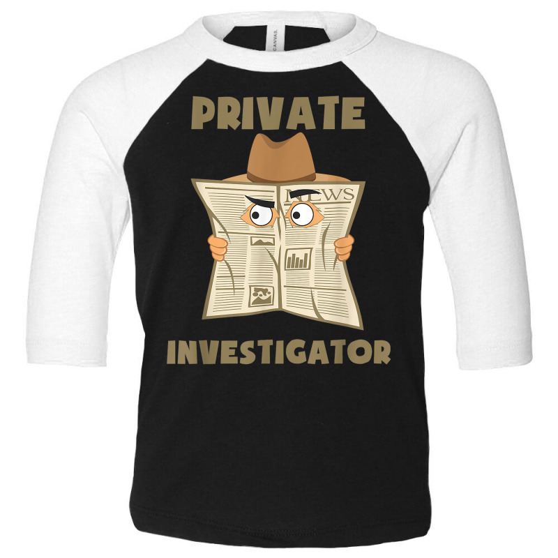 Private Investigator Spying Through Newspaper Secret Eye T Shirt Toddler 3/4 Sleeve Tee by harmanyuan | Artistshot