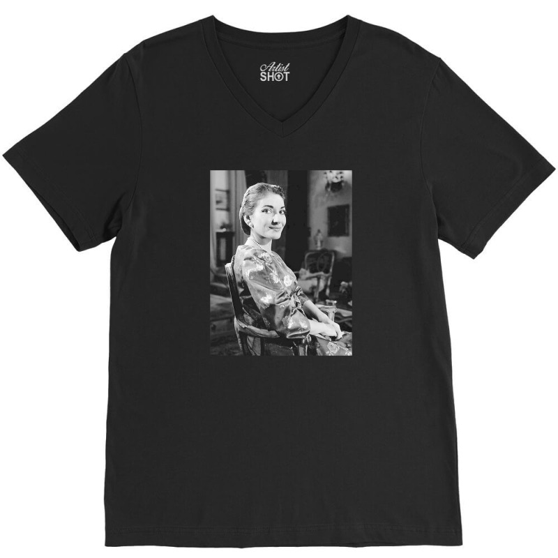 Maria Callas V-neck Tee | Artistshot