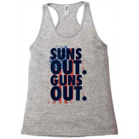 Suns Out Guns Out Tank Top Men Women 4th Of July Usa Flag Tank Top Racerback Tank | Artistshot