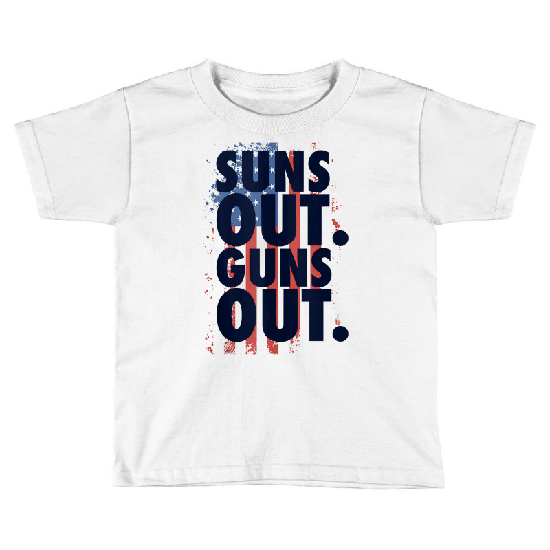 Suns Out Guns Out Tank Top Men Women 4th Of July Usa Flag Tank Top Toddler T-shirt by tandonwelters | Artistshot