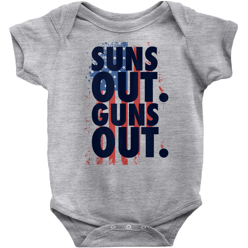 Suns Out Guns Out Tank Top Men Women 4th Of July Usa Flag Tank Top Baby Bodysuit by tandonwelters | Artistshot