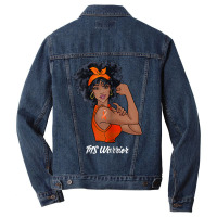 Womens Ms Warrior Fighter Support Multiple Sclerosis Awareness T Shirt Men Denim Jacket | Artistshot