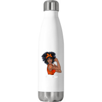 Womens Ms Warrior Fighter Support Multiple Sclerosis Awareness T Shirt Stainless Steel Water Bottle | Artistshot