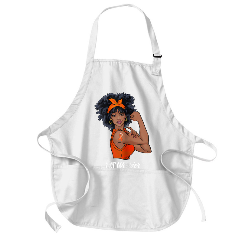 Womens Ms Warrior Fighter Support Multiple Sclerosis Awareness T Shirt Medium-length Apron | Artistshot