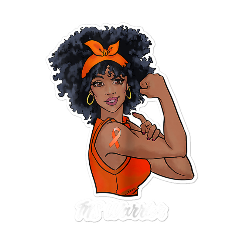 Womens Ms Warrior Fighter Support Multiple Sclerosis Awareness T Shirt Sticker | Artistshot