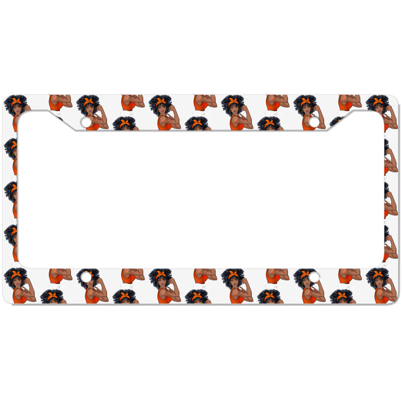 Womens Ms Warrior Fighter Support Multiple Sclerosis Awareness T Shirt License Plate Frame | Artistshot