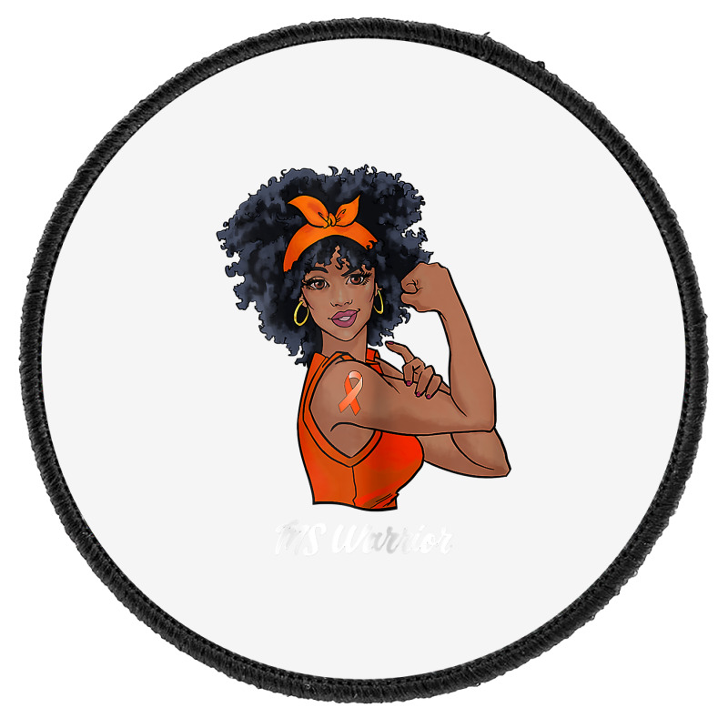 Womens Ms Warrior Fighter Support Multiple Sclerosis Awareness T Shirt Round Patch | Artistshot