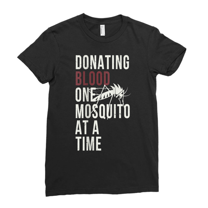 Funny Camping Mosquito Donating Blood T Shirt Ladies Fitted T-Shirt by corni3t6 | Artistshot