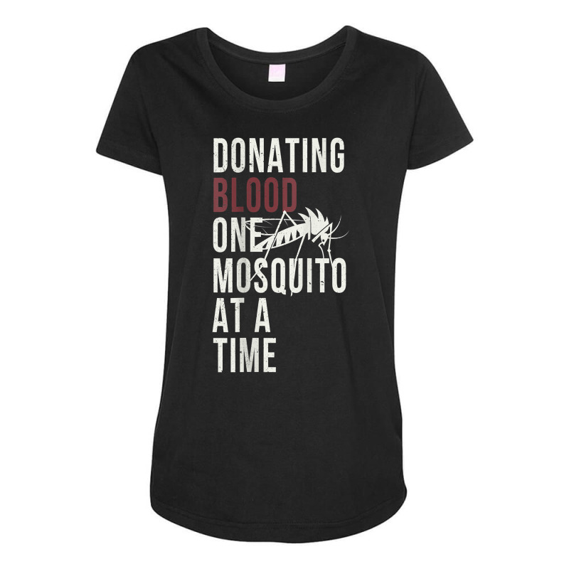 Funny Camping Mosquito Donating Blood T Shirt Maternity Scoop Neck T-shirt by corni3t6 | Artistshot