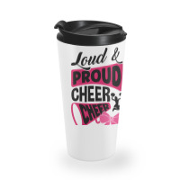 Womens Loud And Proud Cheer Cheer Mom Cheerleading Cheerleader V Neck Travel Mug | Artistshot