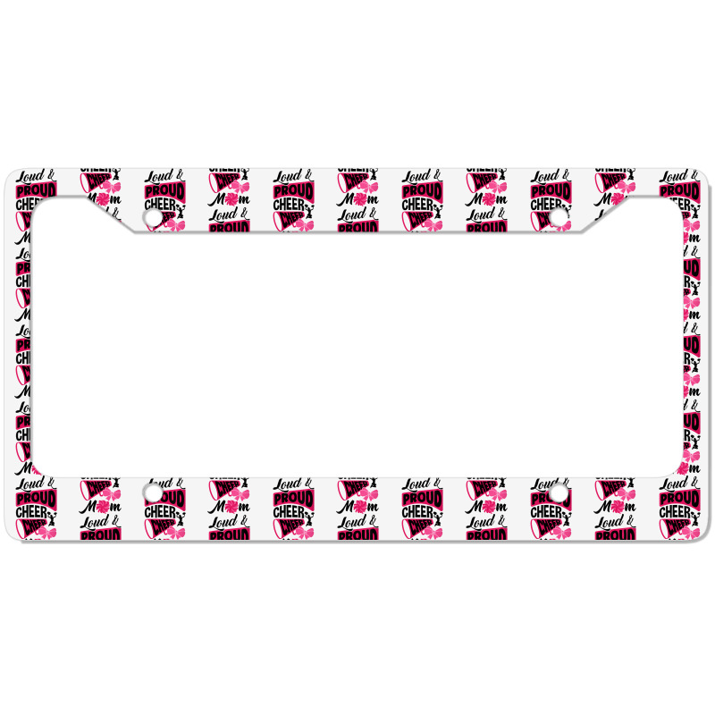 Womens Loud And Proud Cheer Cheer Mom Cheerleading Cheerleader V Neck License Plate Frame | Artistshot