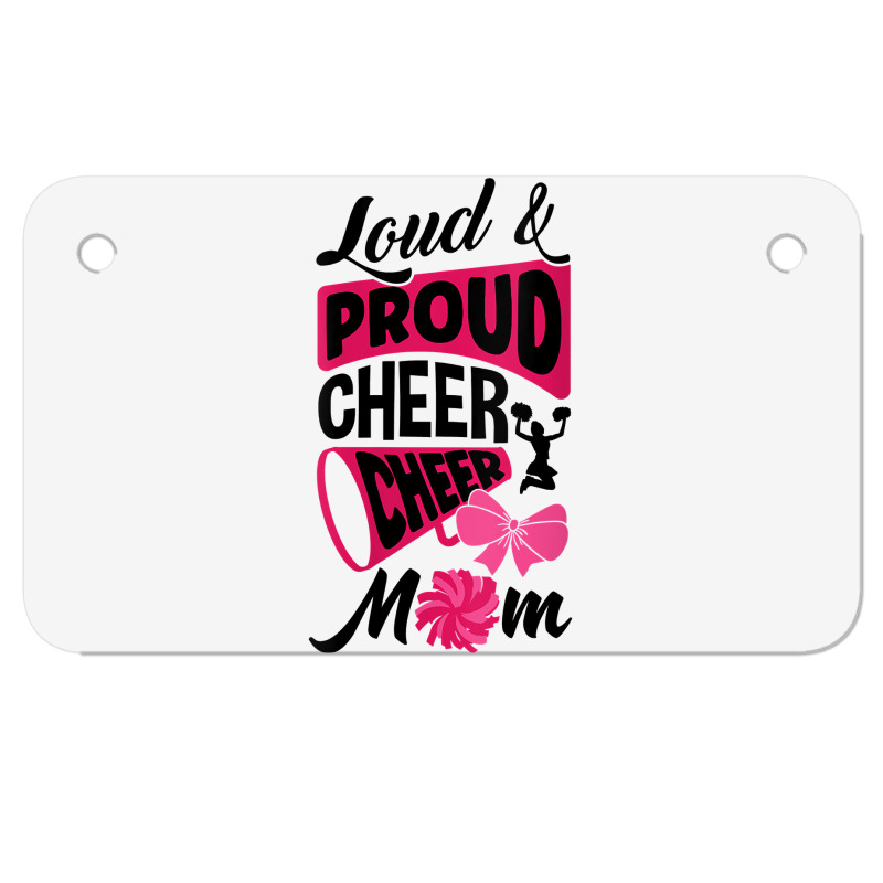 Womens Loud And Proud Cheer Cheer Mom Cheerleading Cheerleader V Neck Motorcycle License Plate | Artistshot