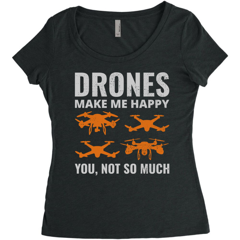 Fpv Drone Racing Quadcopters Rc Pilot Aerial Sports Women's Triblend Scoop T-shirt by Tasteful Tees | Artistshot