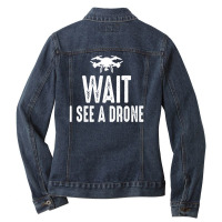 Fpv Drone Racing Quadcopters Rc Pilot Aerial Sports Ladies Denim Jacket | Artistshot