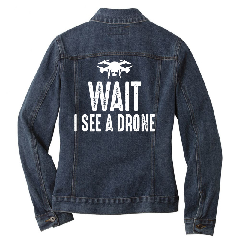 Fpv Drone Racing Quadcopters Rc Pilot Aerial Sports Ladies Denim Jacket by Tasteful Tees | Artistshot