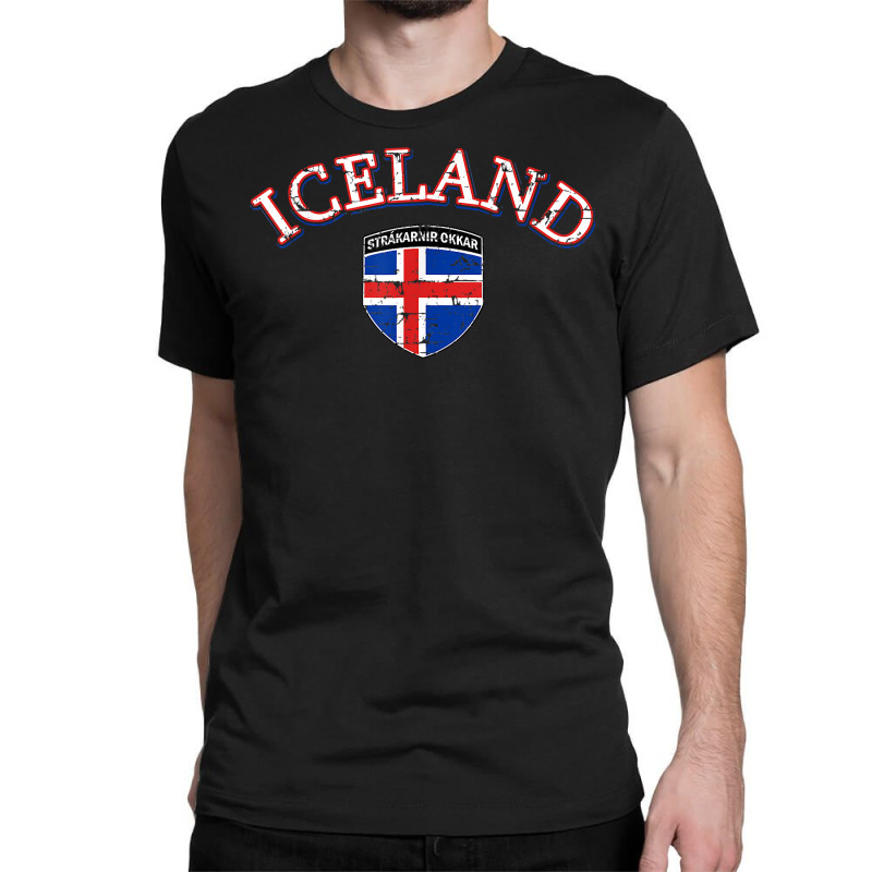 Iceland Football Tshirt Distressed Soccer Tshirts Classic T-shirt | Artistshot