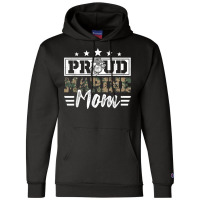 Proud Marine Military Veteran Mom Mama Mommy Mother's Day T Shirt Champion Hoodie | Artistshot