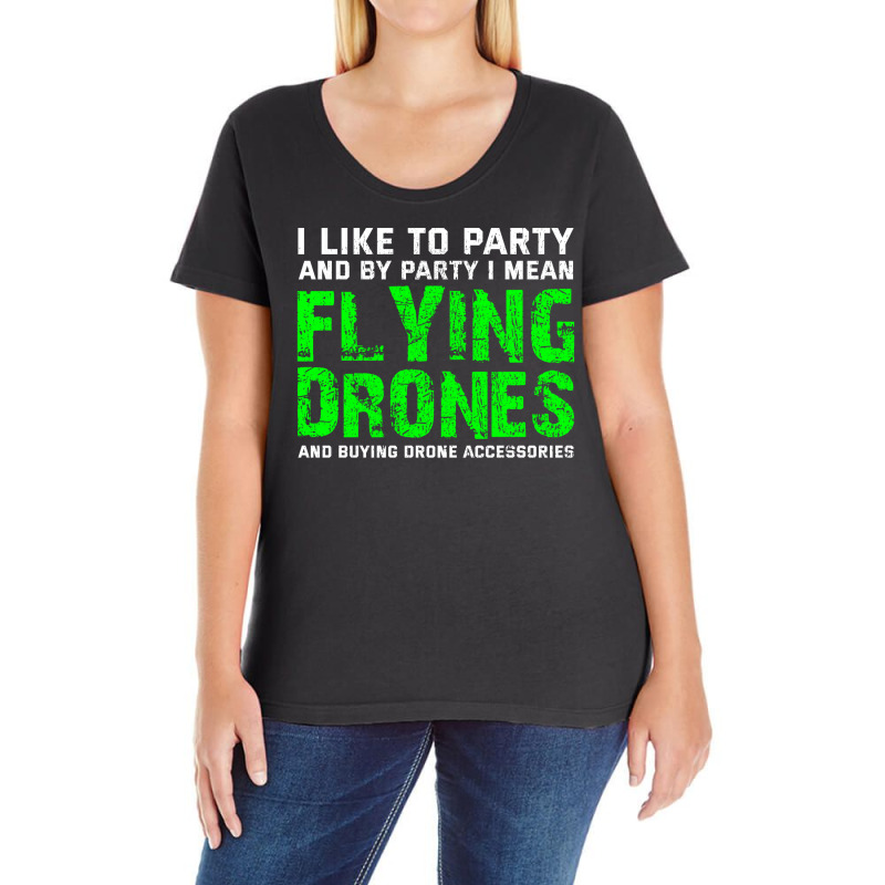 Fpv Drone Racing Quadcopters Rc Pilot Aerial Sports Ladies Curvy T-Shirt by Tasteful Tees | Artistshot