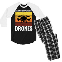 Fpv Drone Racing Quadcopters Rc Pilot Aerial Sports Men's 3/4 Sleeve Pajama Set | Artistshot