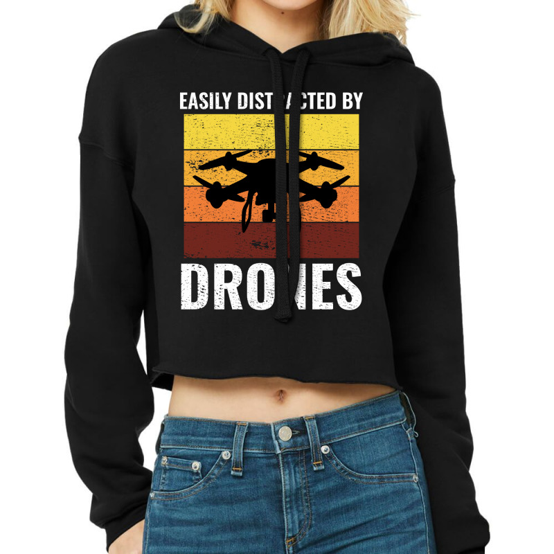 Fpv Drone Racing Quadcopters Rc Pilot Aerial Sports Cropped Hoodie by Tasteful Tees | Artistshot