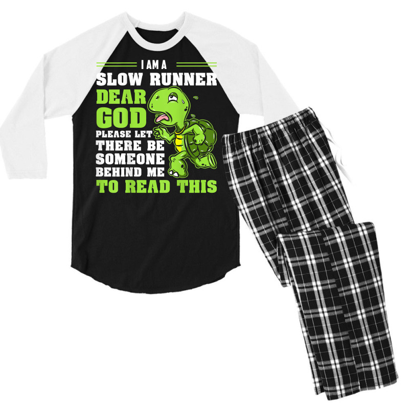 I'm A Slow Runner Turtle Funny Marathon Running Run Gift T Shirt Men's 3/4 Sleeve Pajama Set by johnjosephmenk | Artistshot