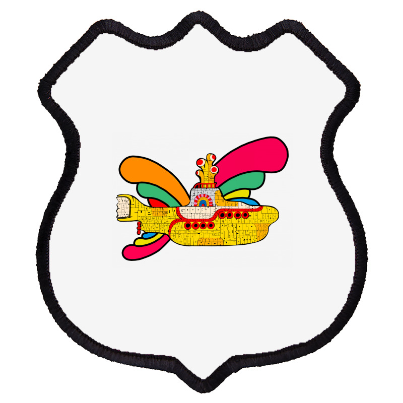 Hand Drawn Yellow Submarine Shield Patch | Artistshot