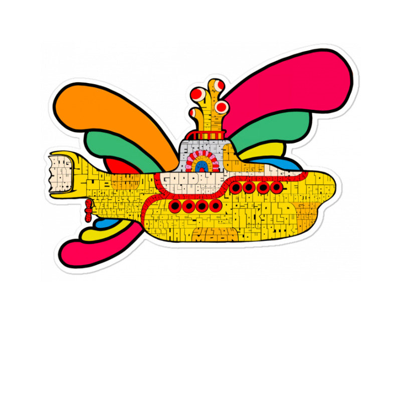 Hand Drawn Yellow Submarine Sticker | Artistshot